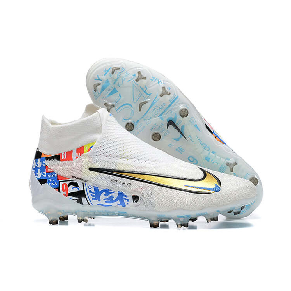 Chuteira Campo Nike Phantom GX DF Elite FG Branca 