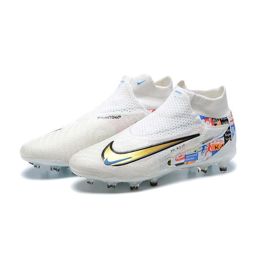 Chuteira Campo Nike Phantom GX DF Elite FG Branca 