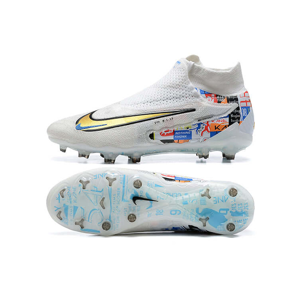 Chuteira Campo Nike Phantom GX DF Elite FG Branca 