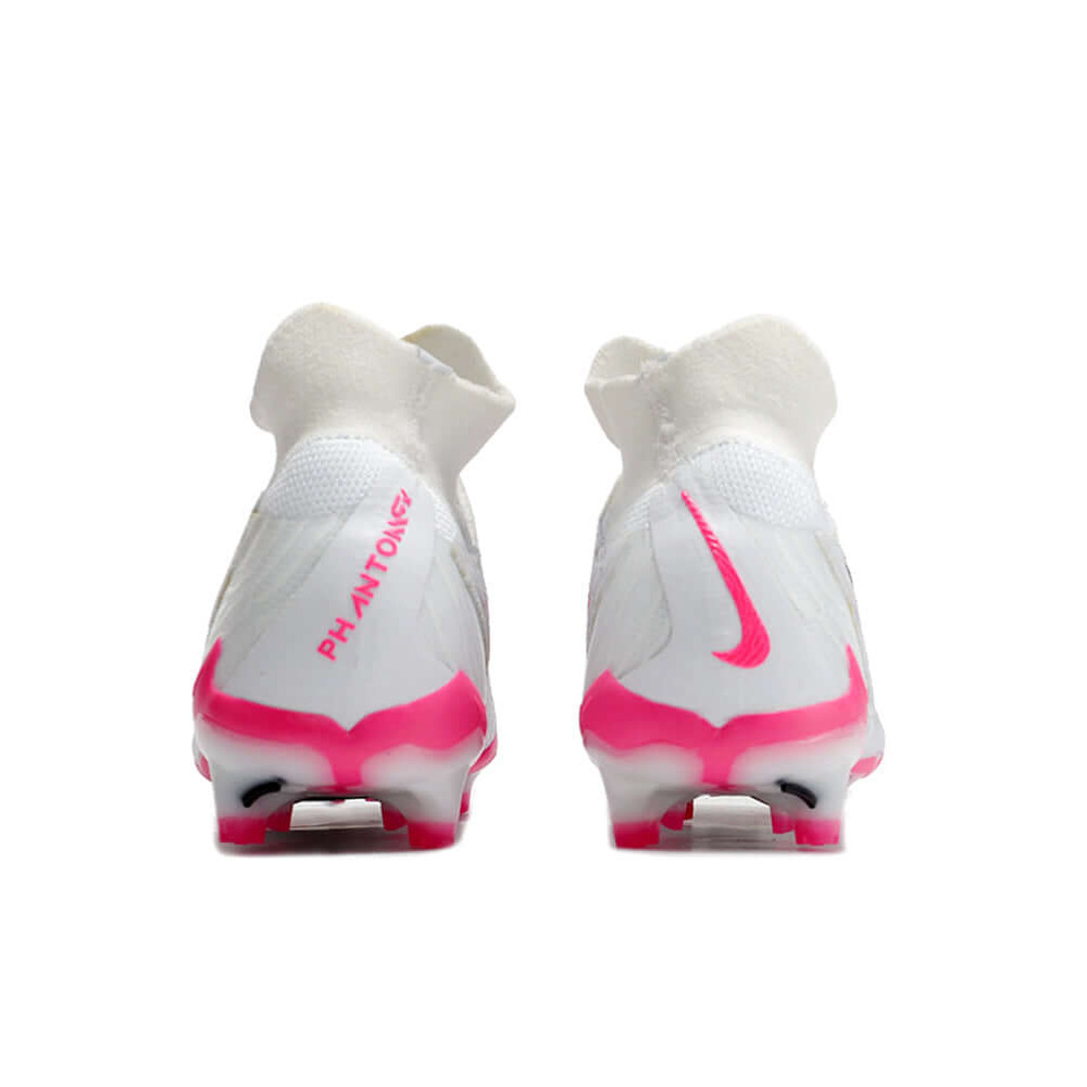 Chuteira Campo Nike Phantom GX DF Elite FG Branca e Rosa