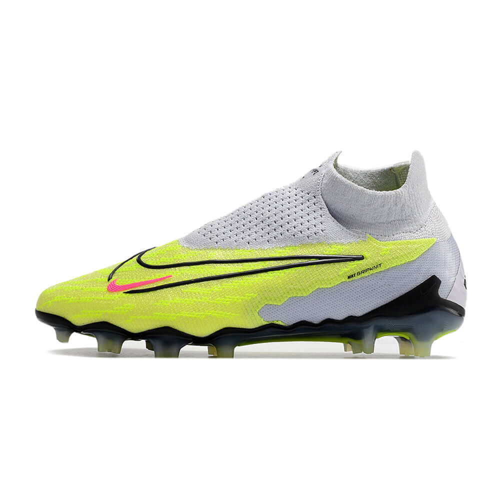 Chuteira Campo Nike Phantom GX DF Elite FG Branca e Verde 