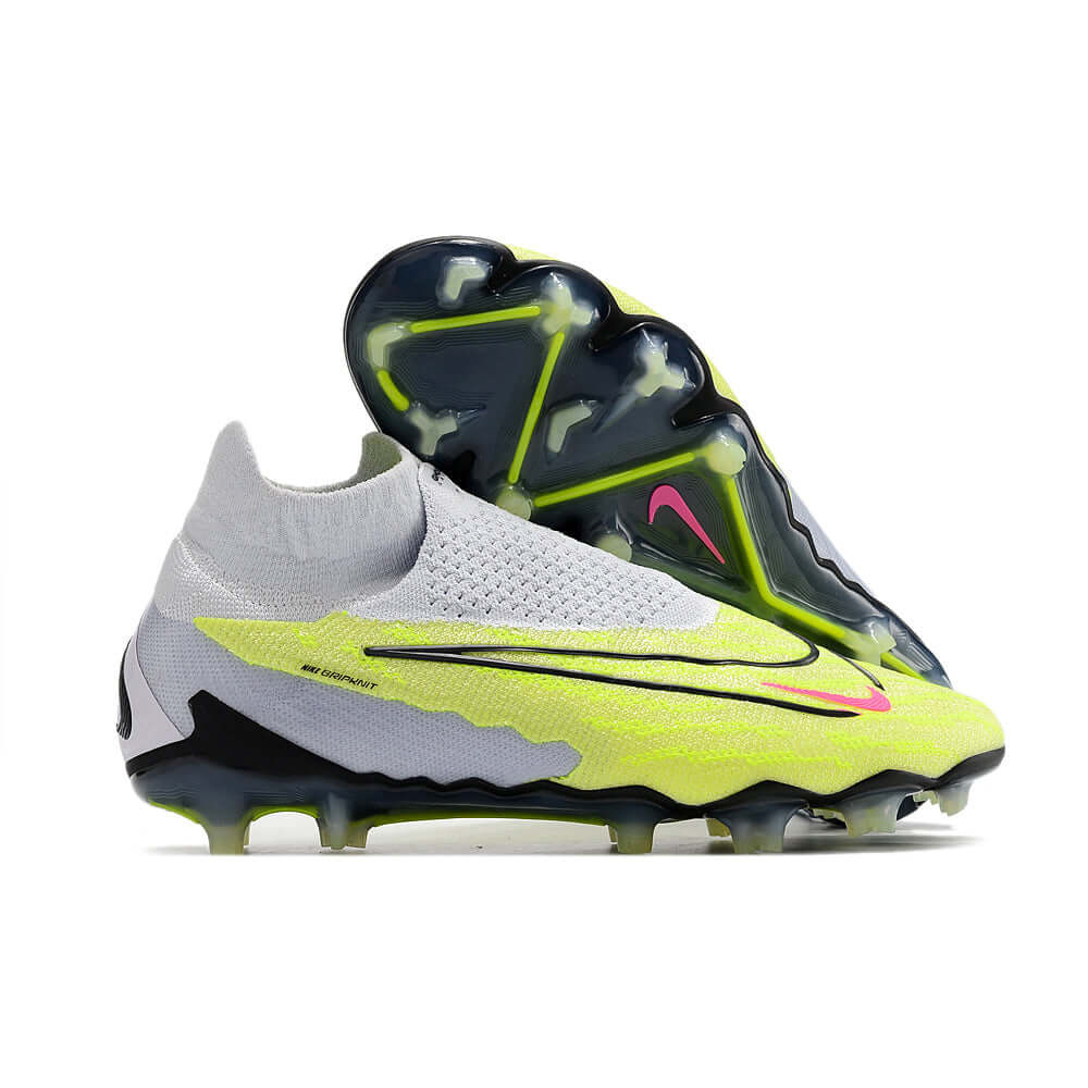 Chuteira Campo Nike Phantom GX DF Elite FG Branca e Verde 