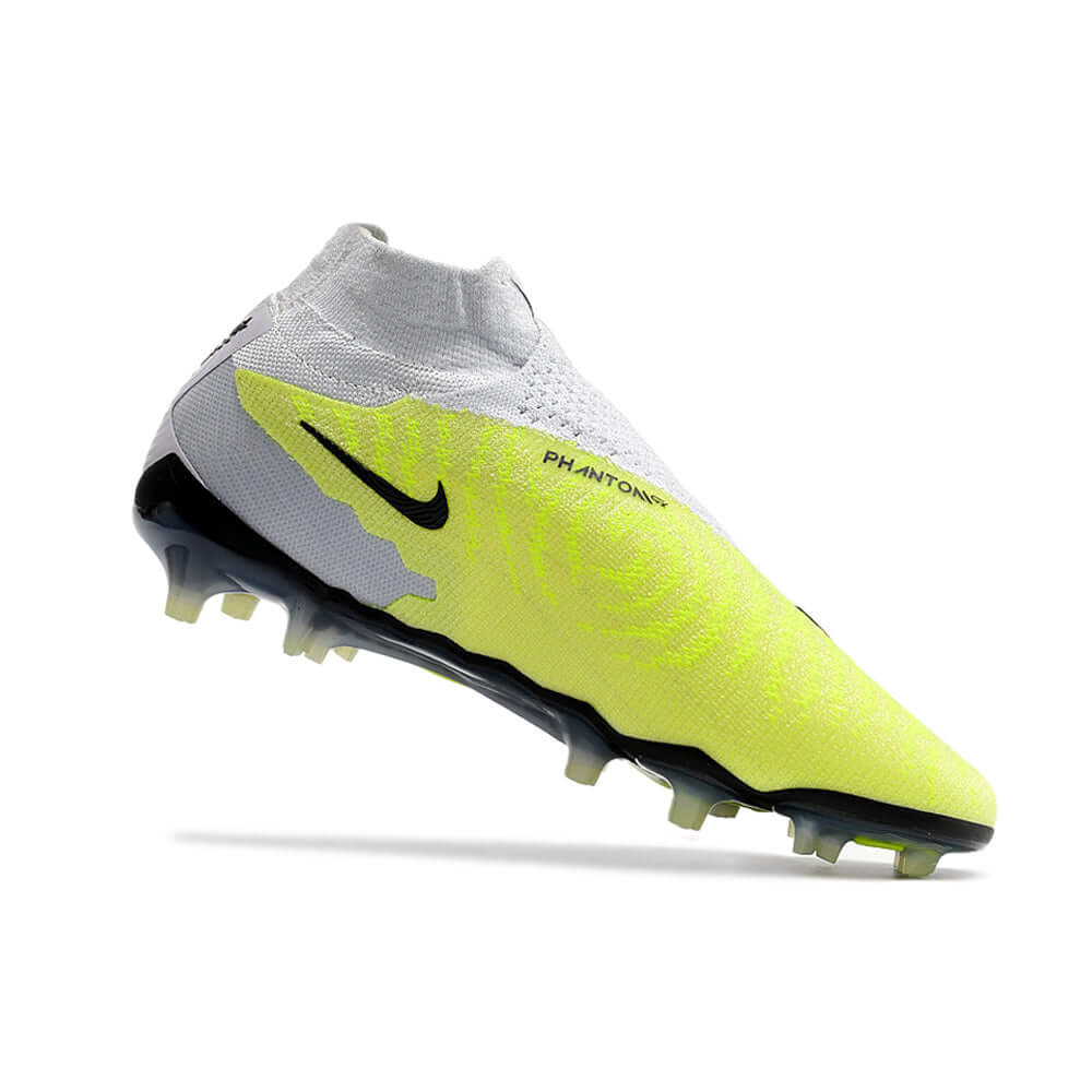 Chuteira Campo Nike Phantom GX DF Elite FG Branca e Verde 