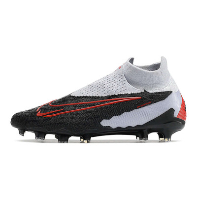Chuteira Campo Nike Phantom GX DF Elite FG Branca, Preta e Vermelha