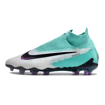 Chuteira Campo Nike Phantom GX DF Elite FG Branca, Verde e Roxa 