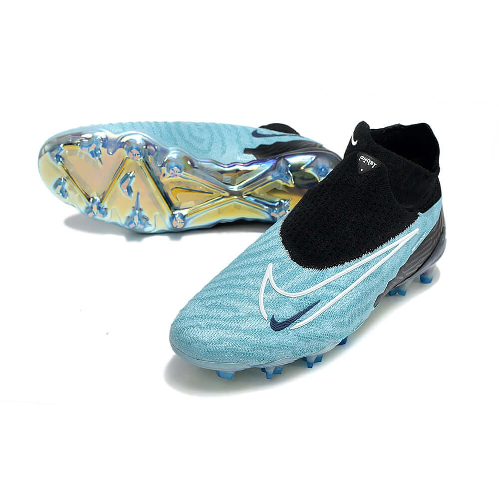 Chuteira Campo Nike Phantom GX DF Elite FG Preta e Azul