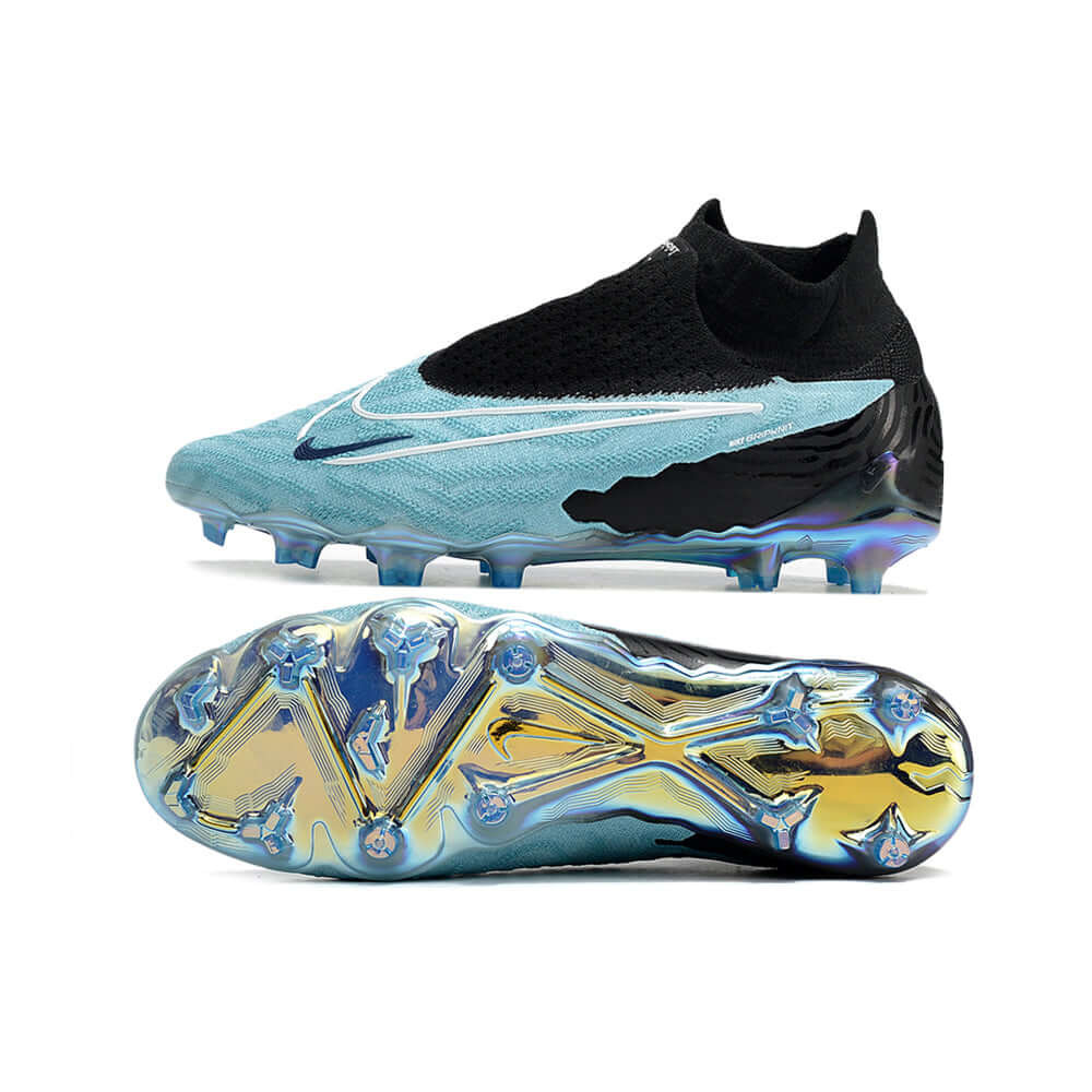 Chuteira Campo Nike Phantom GX DF Elite FG Preta e Azul