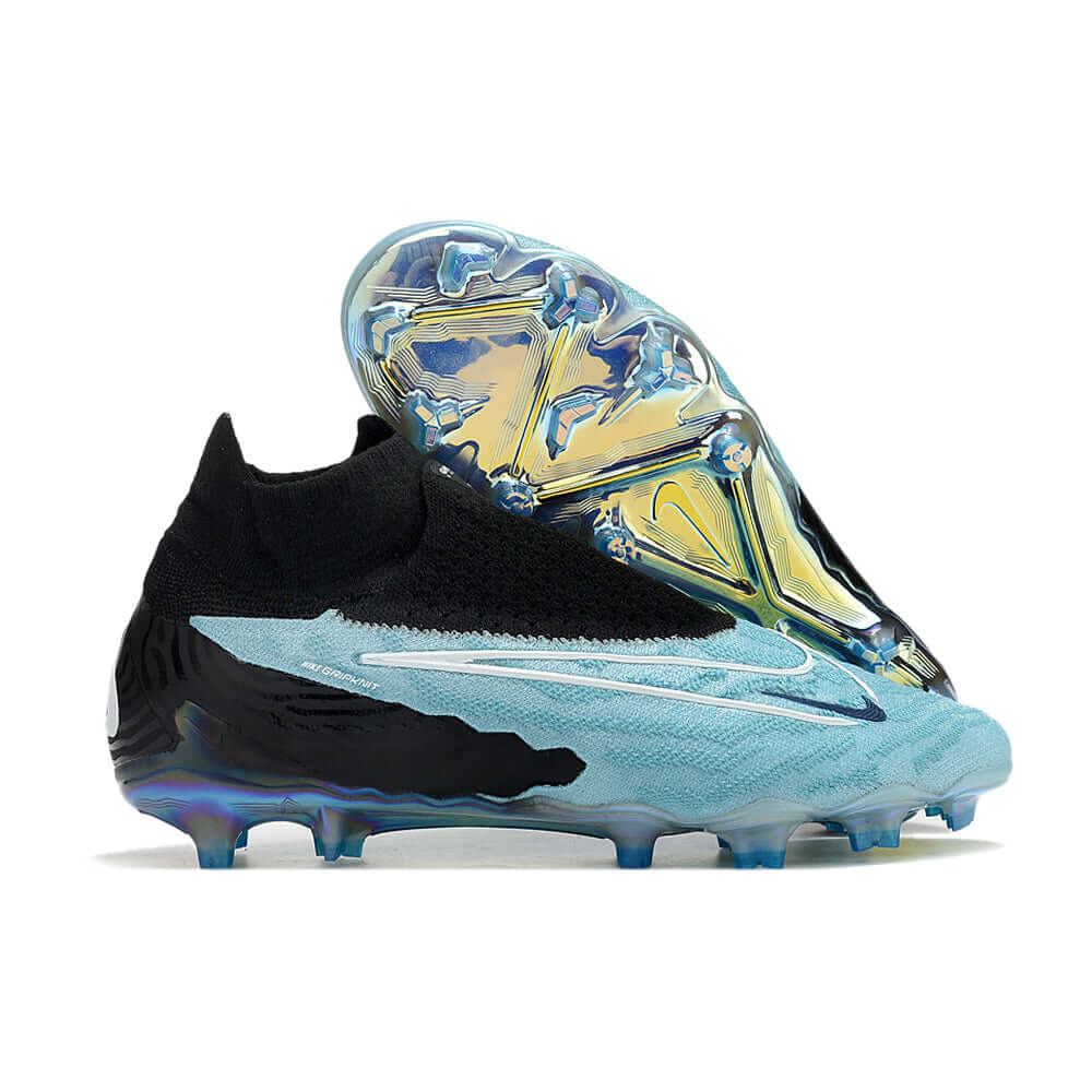 Chuteira Campo Nike Phantom GX DF Elite FG Preta e Azul