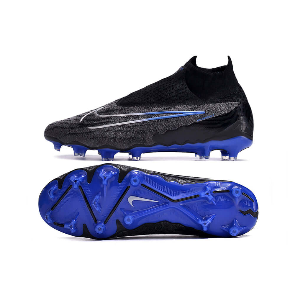 Chuteira Campo Nike Phantom GX DF Elite FG Preta e Azul 