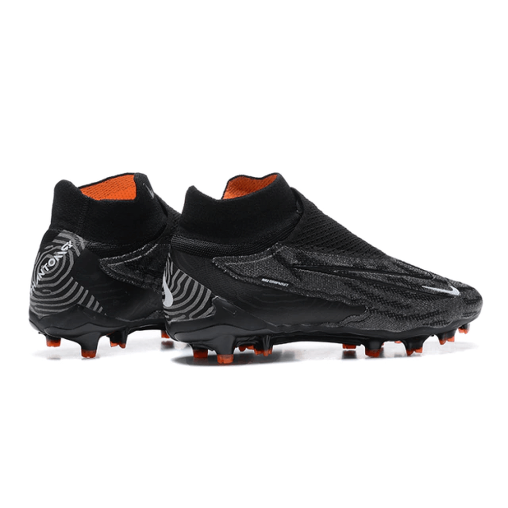 Chuteira Campo Nike Phantom GX DF Elite FG Preta e Laranja 