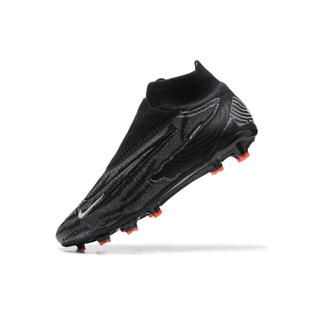 Chuteira Campo Nike Phantom GX DF Elite FG Preta e Laranja 