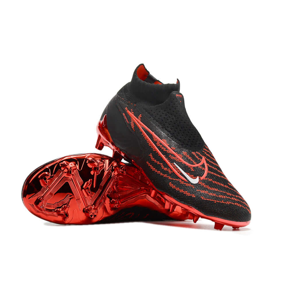Chuteira Campo Nike Phantom GX DF Elite FG Preta e Vermelho