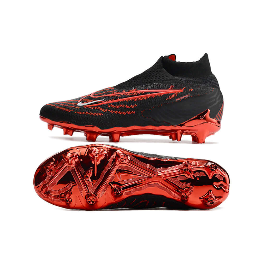 Chuteira Campo Nike Phantom GX DF Elite FG Preta e Vermelho