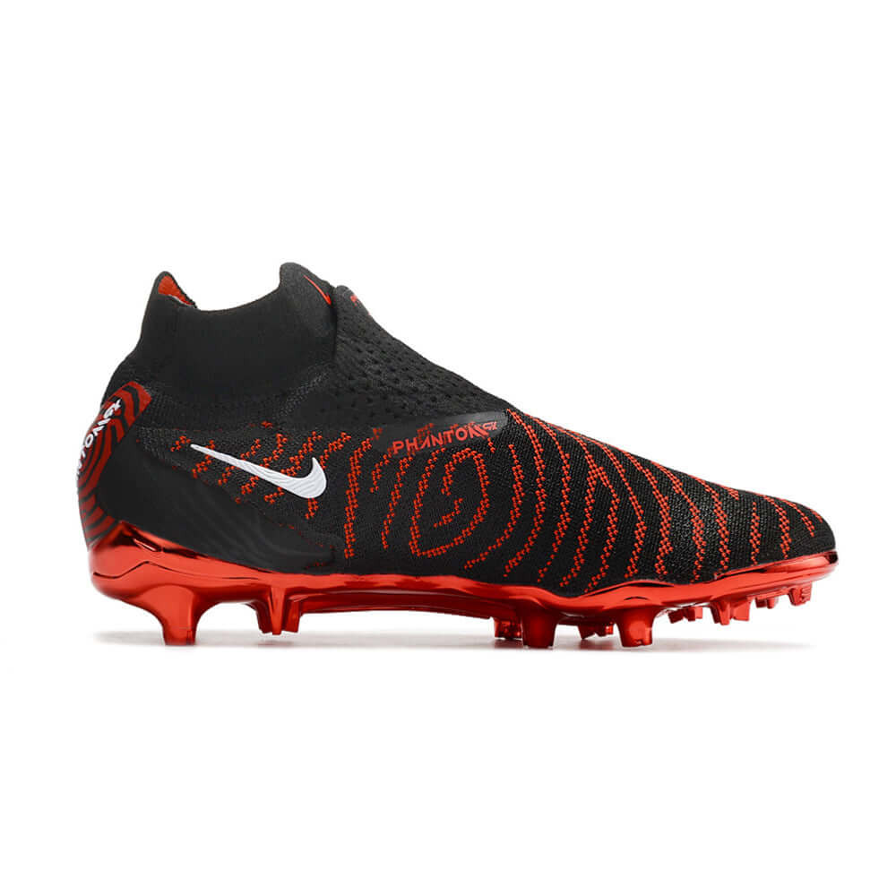 Chuteira Campo Nike Phantom GX DF Elite FG Preta e Vermelho