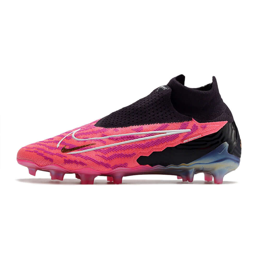 Chuteira Campo Nike Phantom GX DF Elite FG Rosa e Preta 