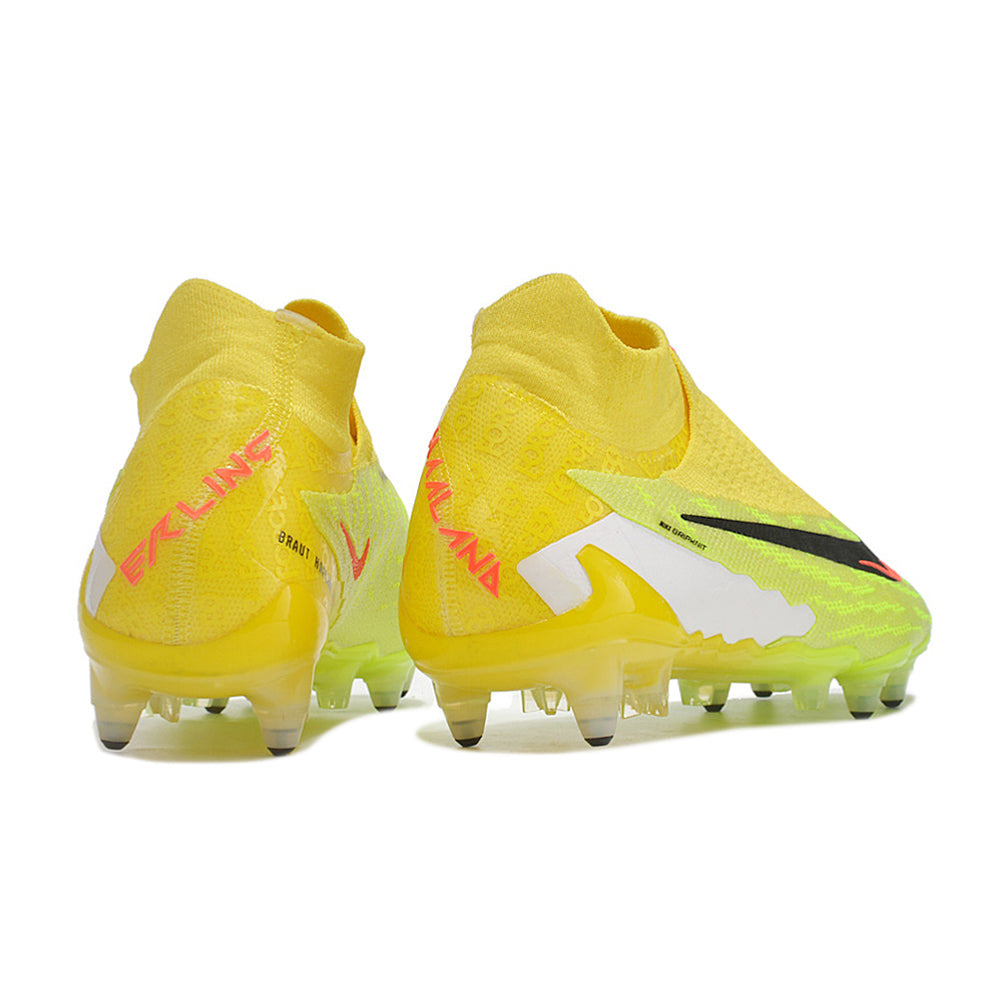 Chuteira Campo Nike Phantom GX DF Elite Ponta de Aluminio Amarela e Verde 