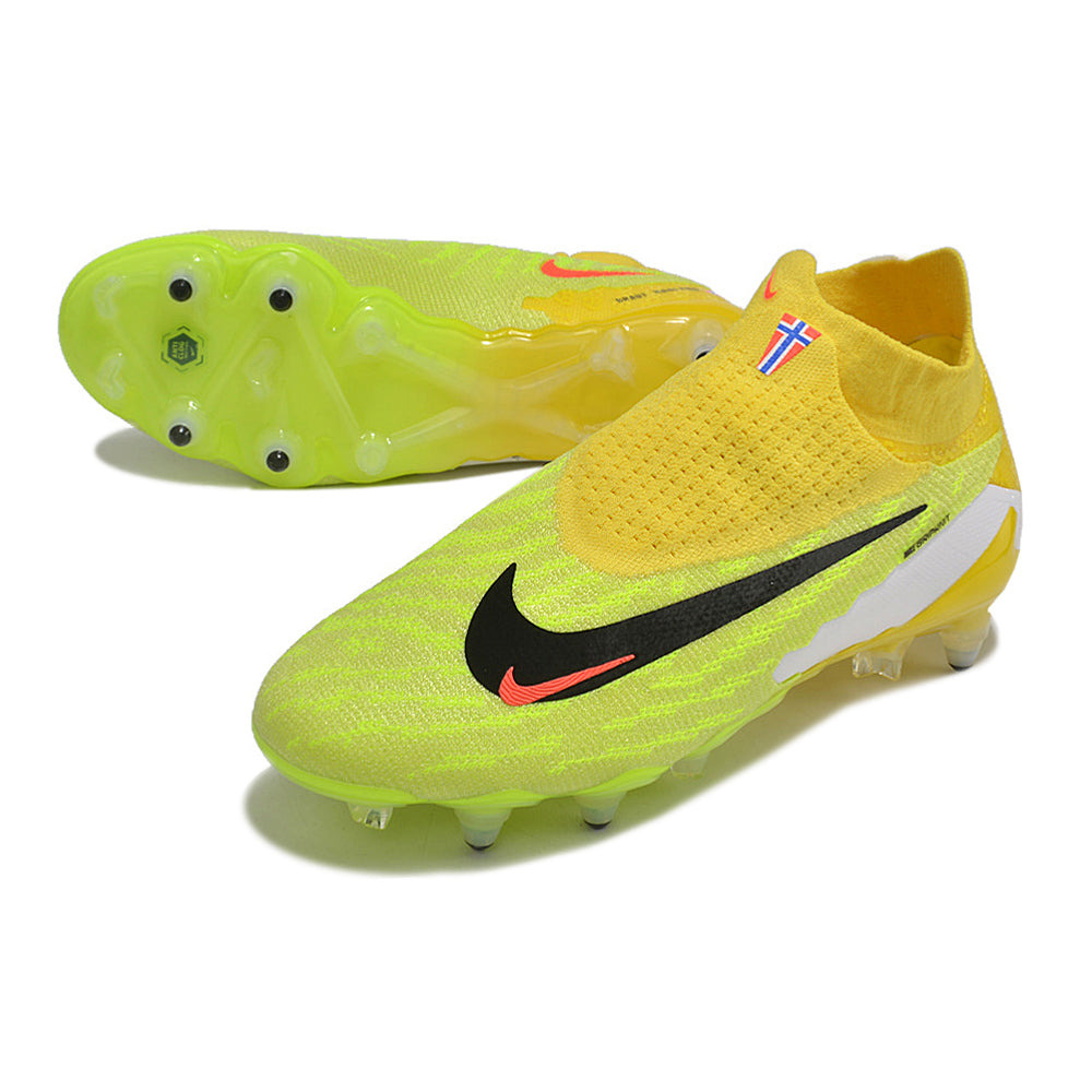 Chuteira Campo Nike Phantom GX DF Elite Ponta de Aluminio Amarela e Verde 