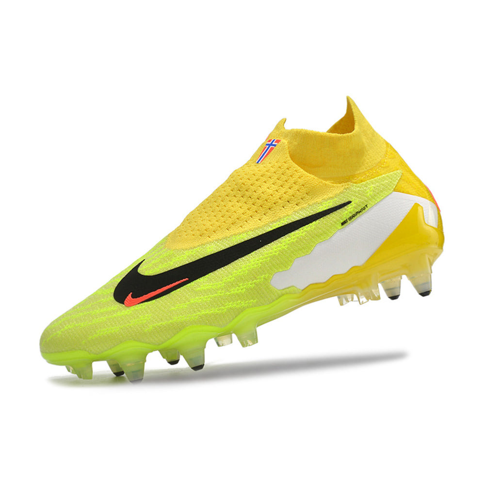 Chuteira Campo Nike Phantom GX DF Elite Ponta de Aluminio Amarela e Verde 