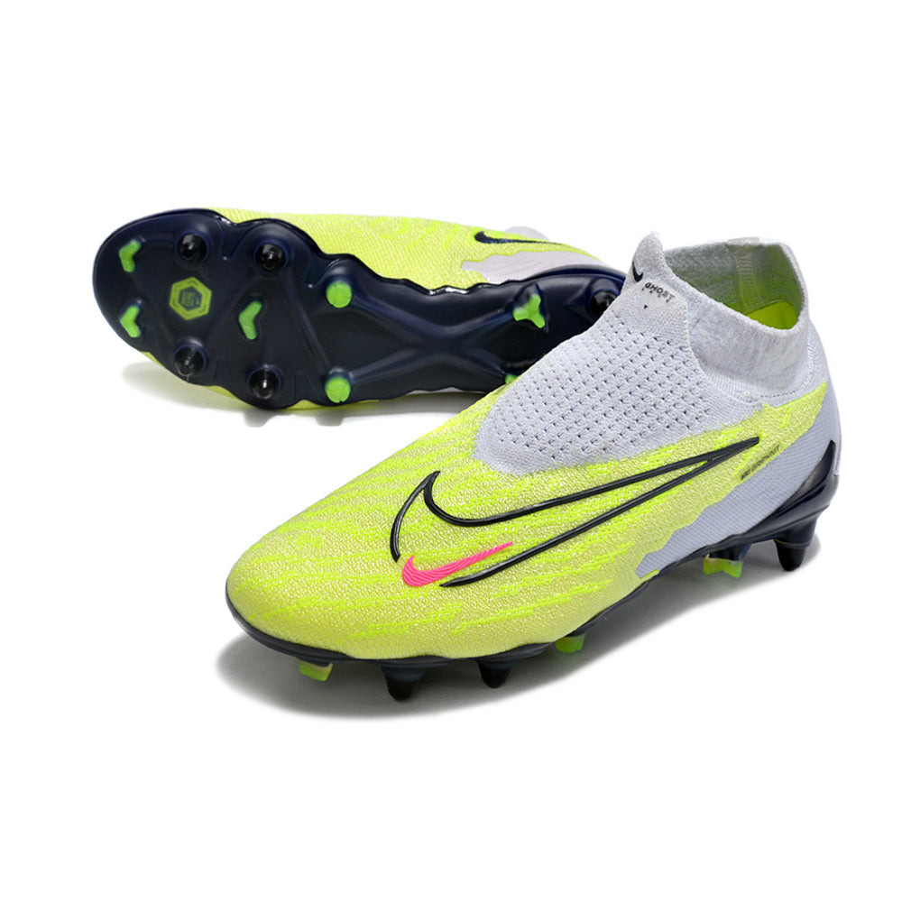 Chuteira Campo Nike Phantom GX DF Elite Ponta de Aluminio Cinza e Verde 
