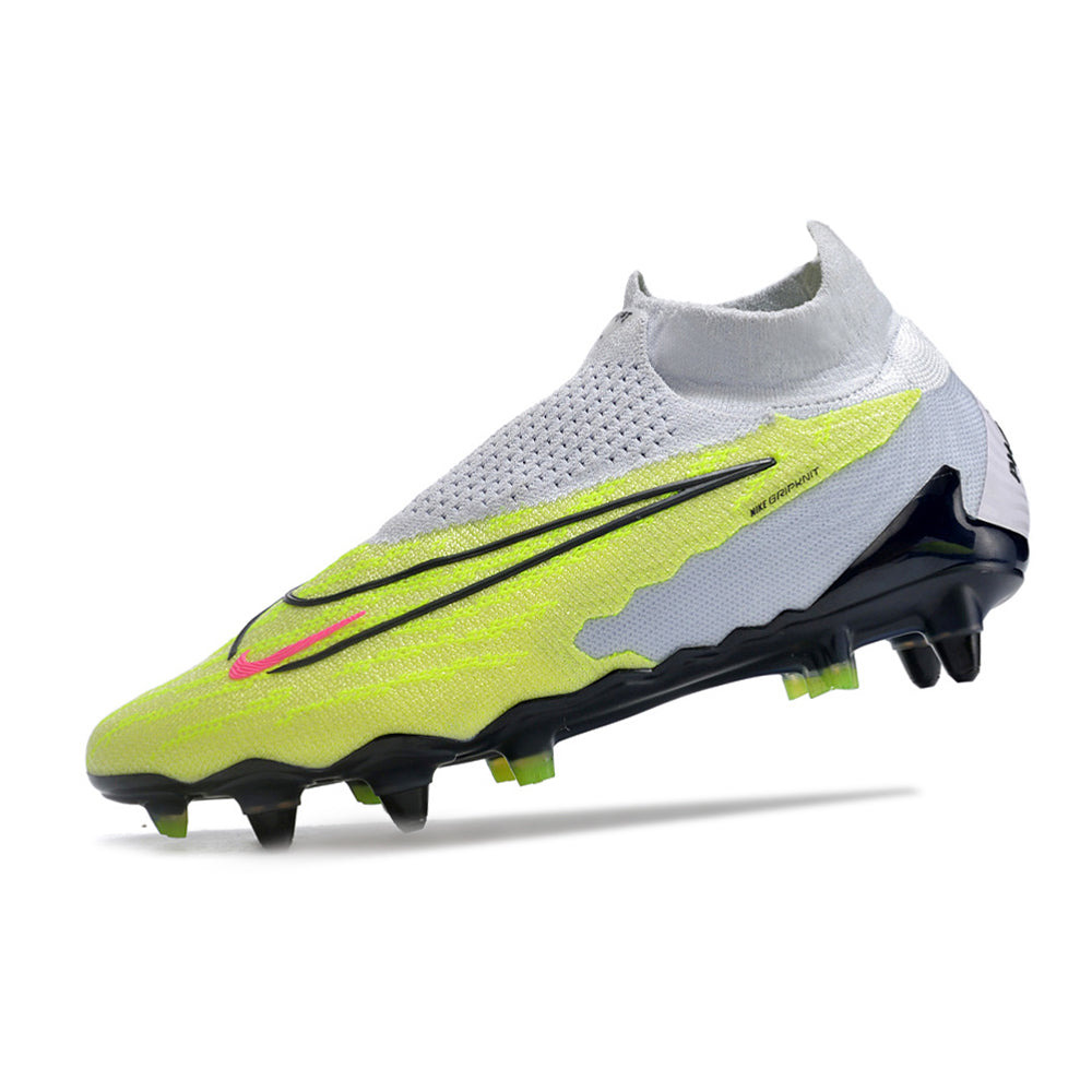 Chuteira Campo Nike Phantom GX DF Elite Ponta de Aluminio Cinza e Verde 