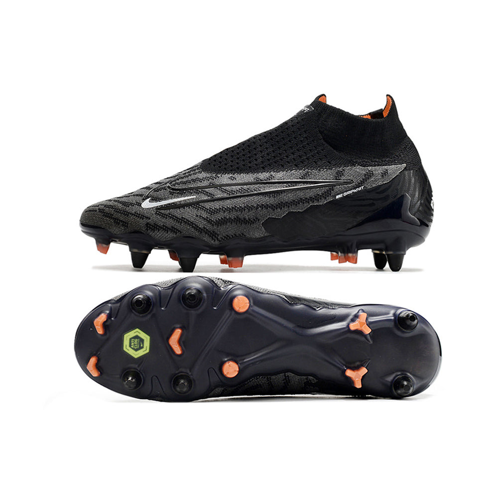 Chuteira Campo Nike Phantom GX DF Elite Ponta de Aluminio Preta e Laranja 