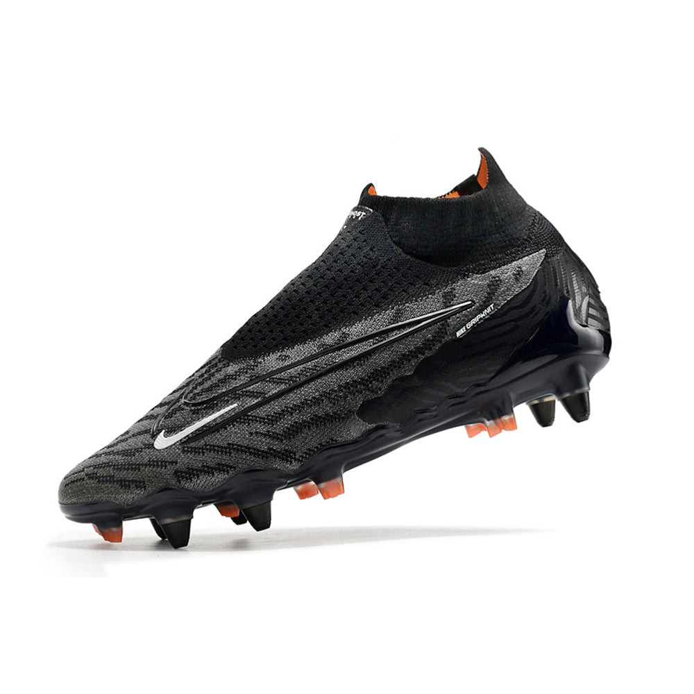 Chuteira Campo Nike Phantom GX DF Elite Ponta de Aluminio Preta e Laranja 