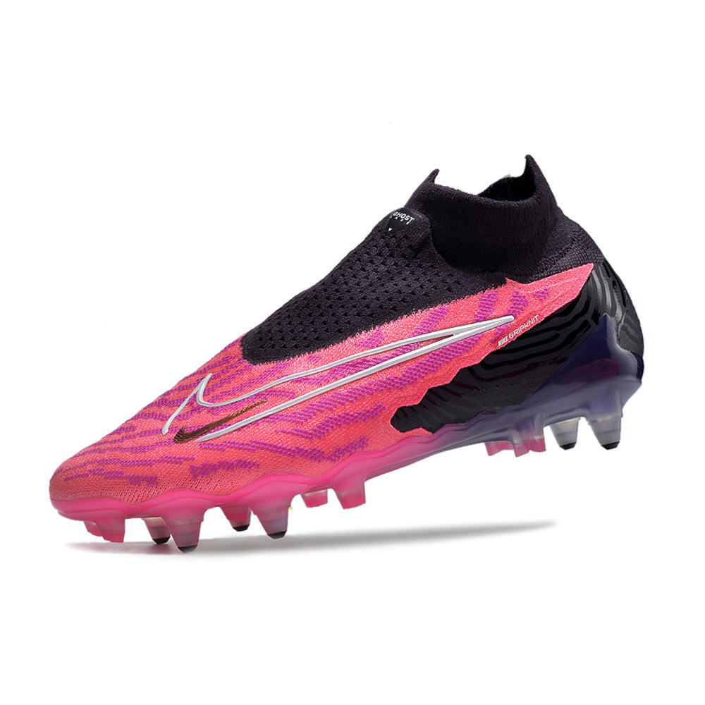 Chuteira Campo Nike Phantom GX DF Elite Ponta de Aluminio Preta e Rosa 