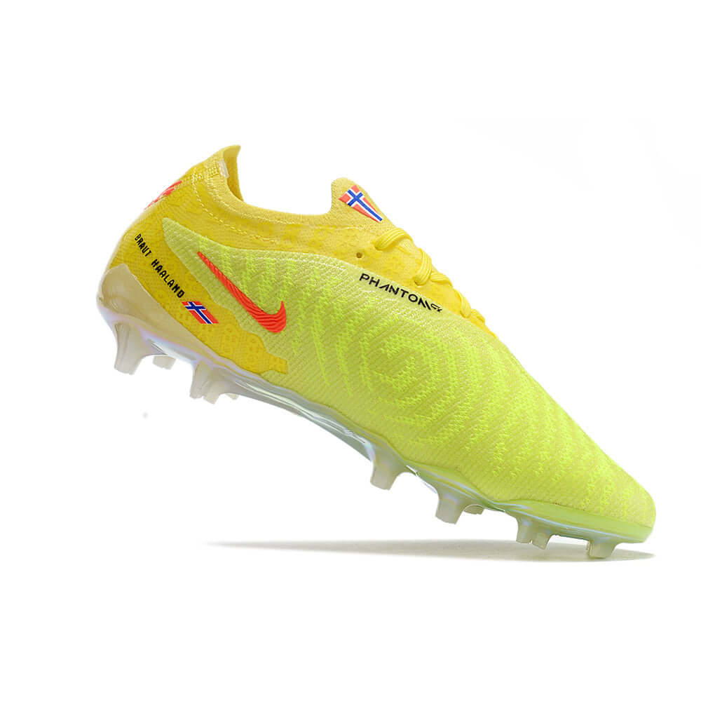 Chuteira Campo Nike Phantom GX Elite FG Amarela e Verde 