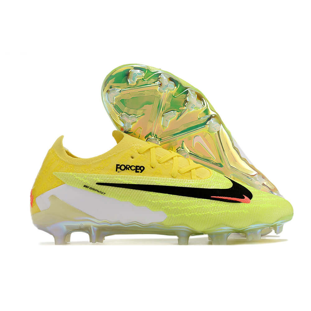 Chuteira Campo Nike Phantom GX Elite FG Amarela e Verde 