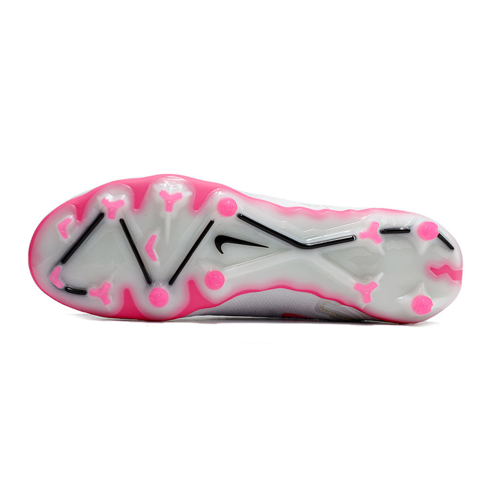 Chuteira Campo Nike Phantom GX Elite FG Branca e Rosa