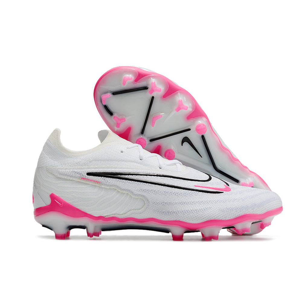 Chuteira Campo Nike Phantom GX Elite FG Branca e Rosa
