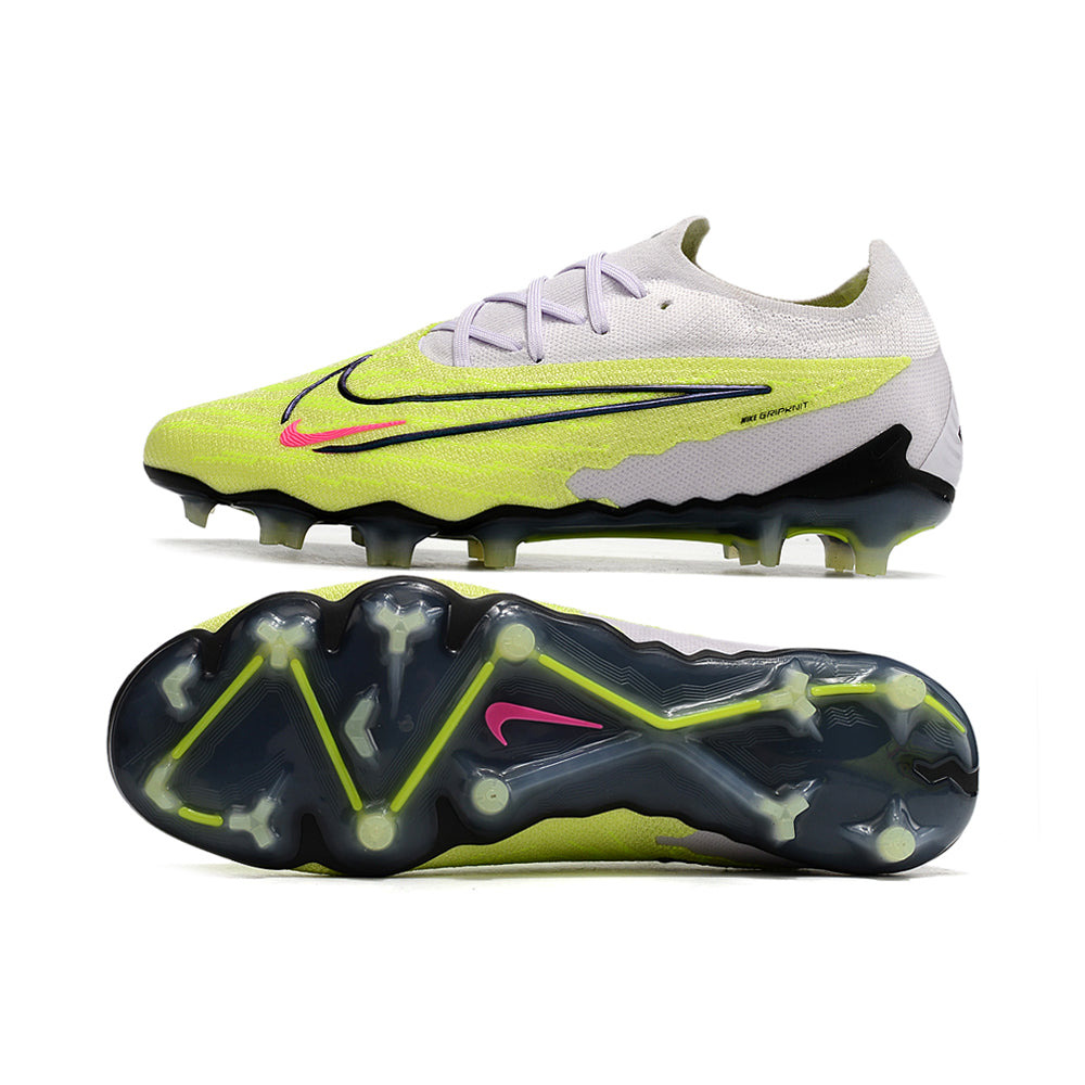 Chuteira Campo Nike Phantom GX Elite FG Branca e Verde 