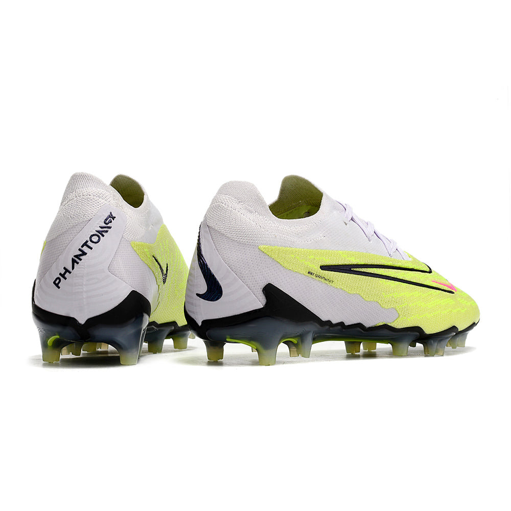 Chuteira Campo Nike Phantom GX Elite FG Branca e Verde 