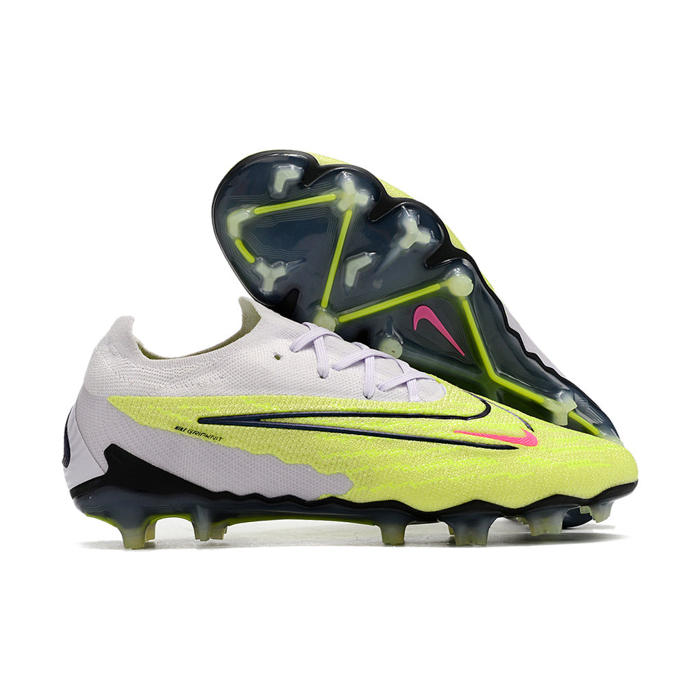 Chuteira Campo Nike Phantom GX Elite FG Branca e Verde 