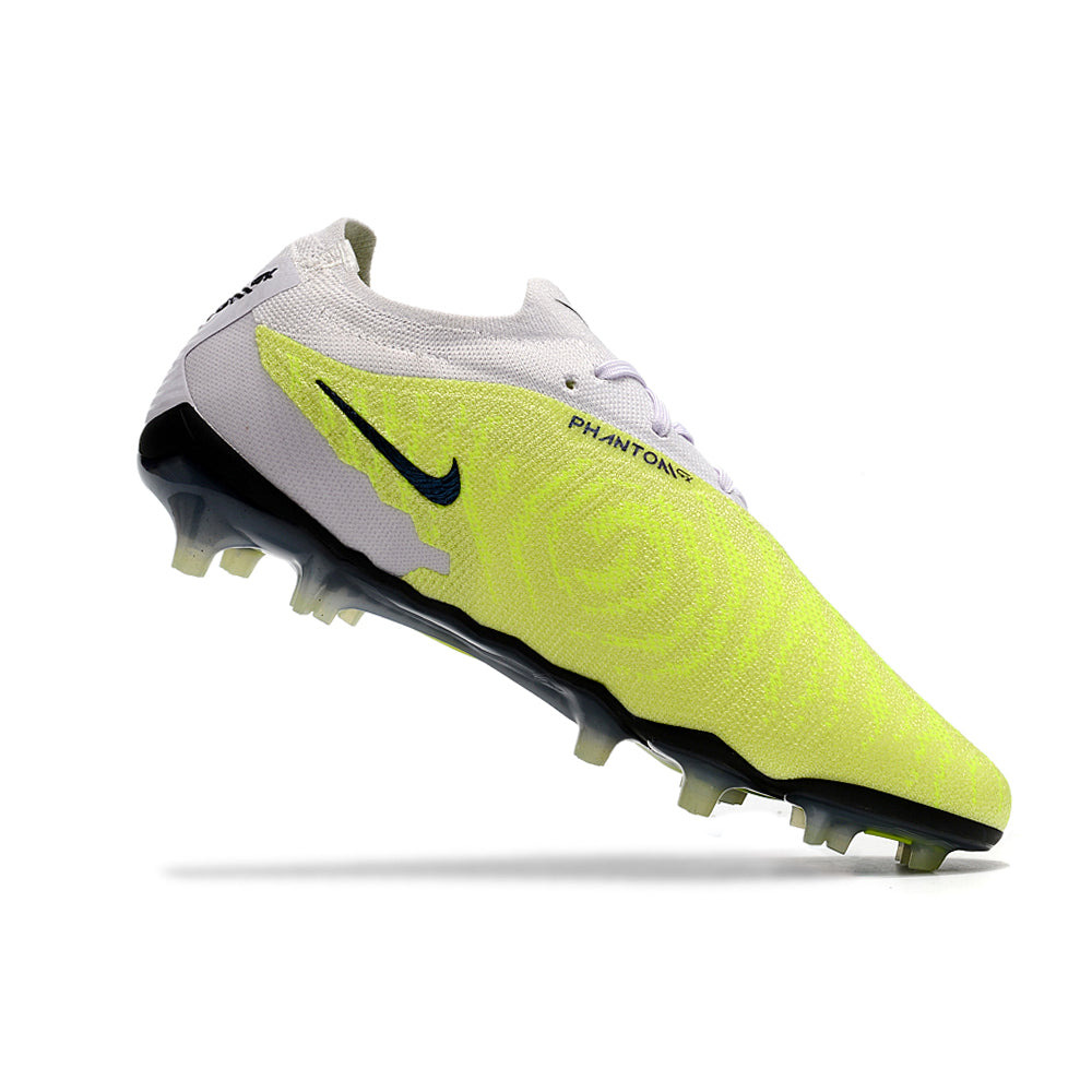 Chuteira Campo Nike Phantom GX Elite FG Branca e Verde 