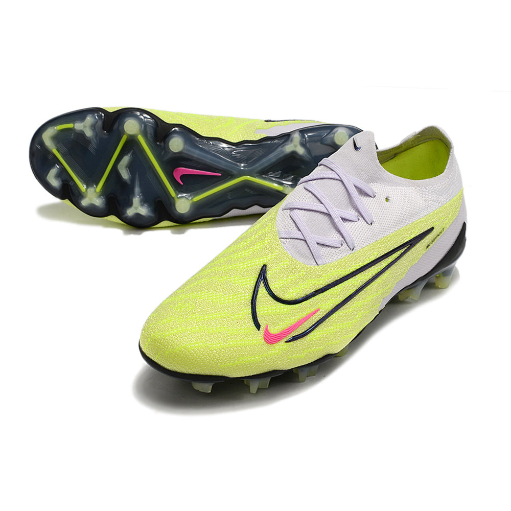 Chuteira Campo Nike Phantom GX Elite FG Branca e Verde 