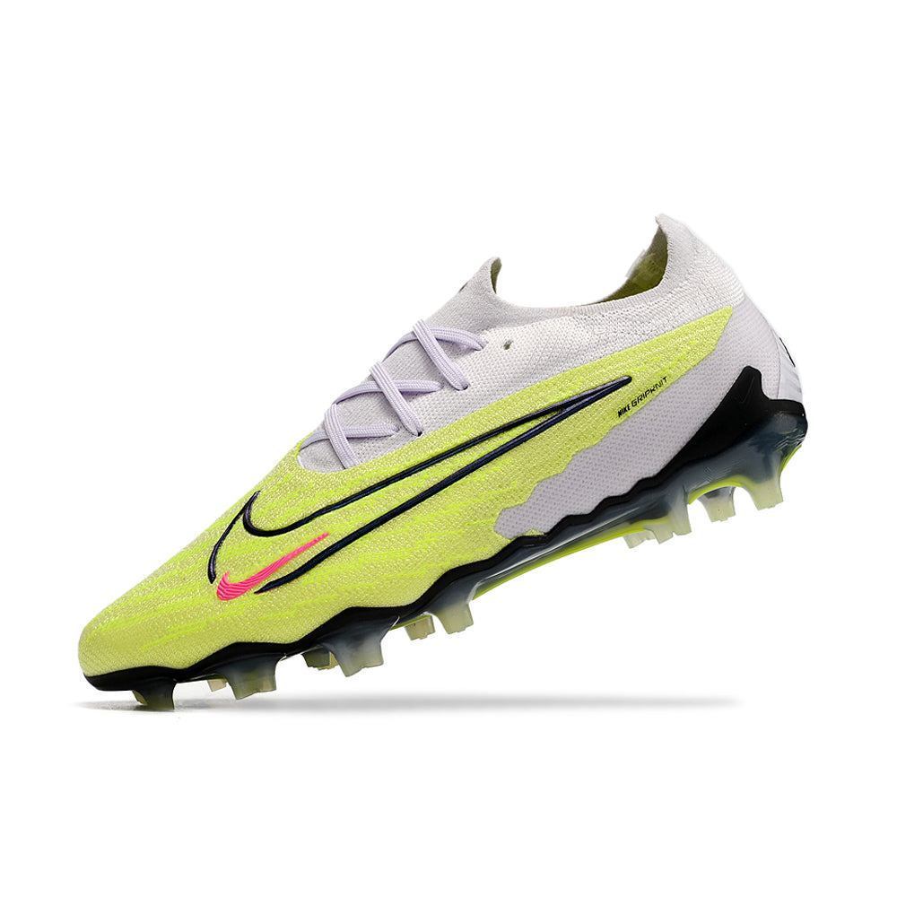 Chuteira Campo Nike Phantom GX Elite FG Branca e Verde 