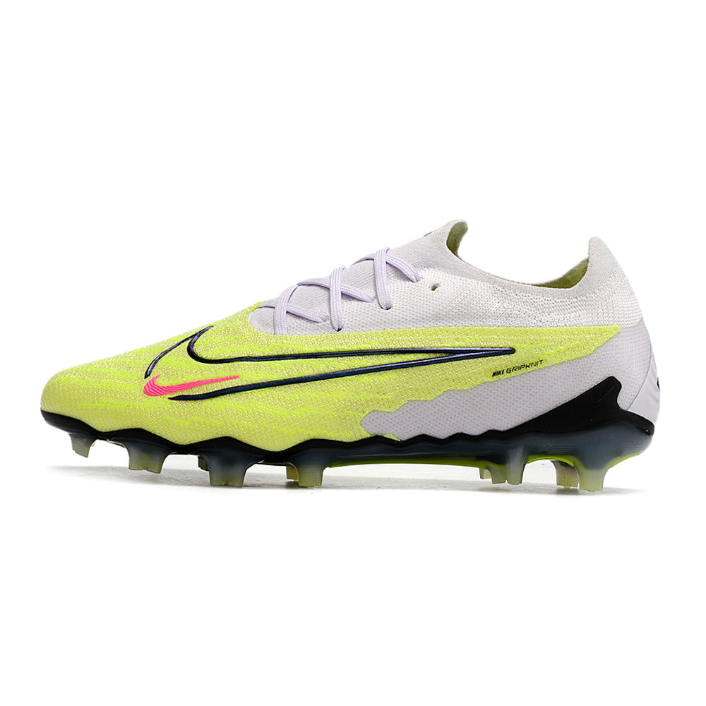 Chuteira Campo Nike Phantom GX Elite FG Branca e Verde 