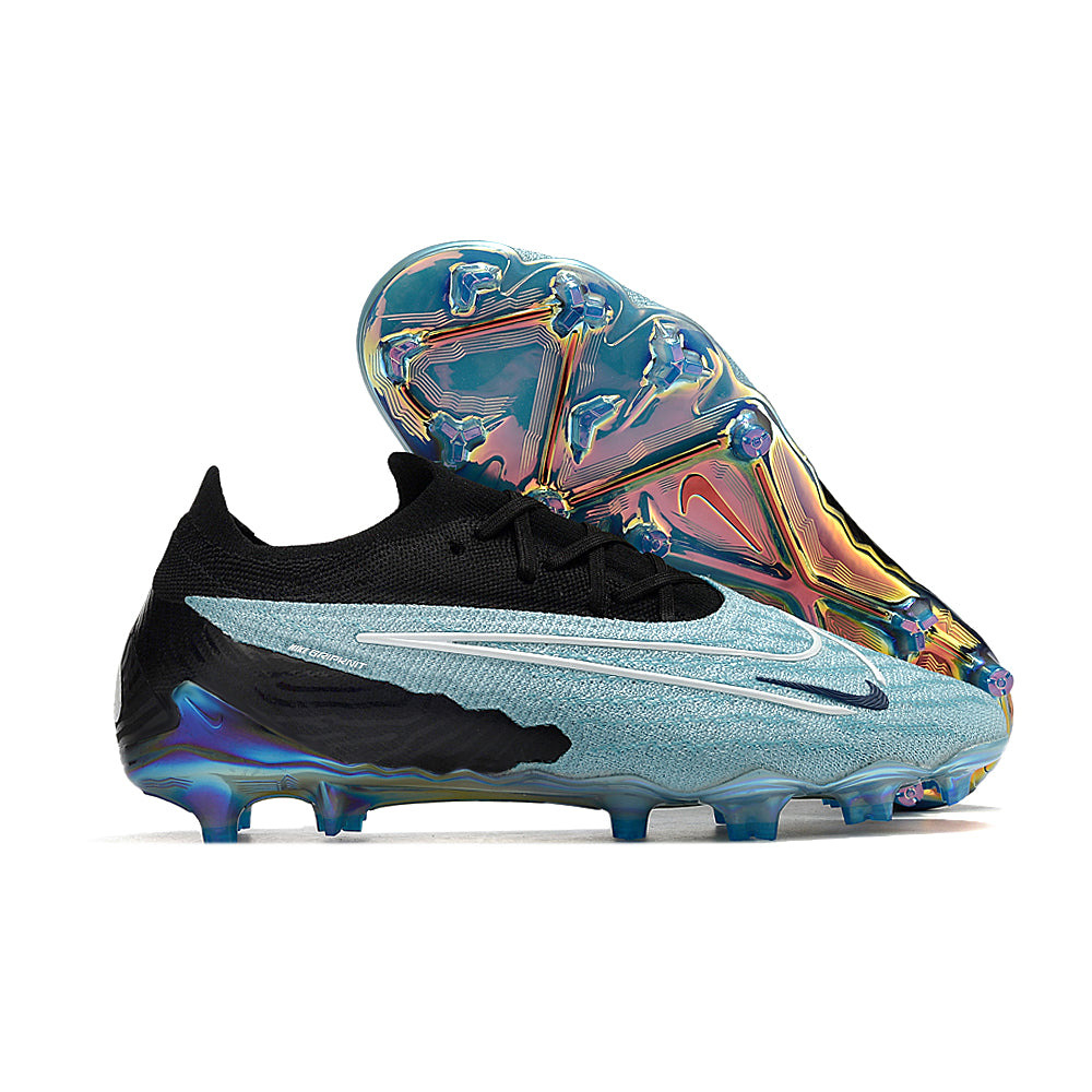 Chuteira Campo Nike Phantom GX Elite FG Preta e Azul