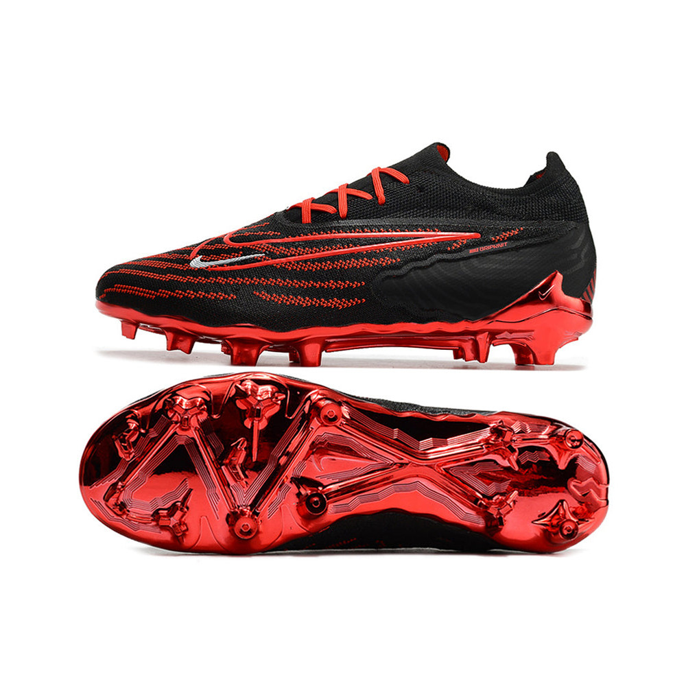 Chuteira Campo Nike Phantom GX Elite FG Preta e Vermelha