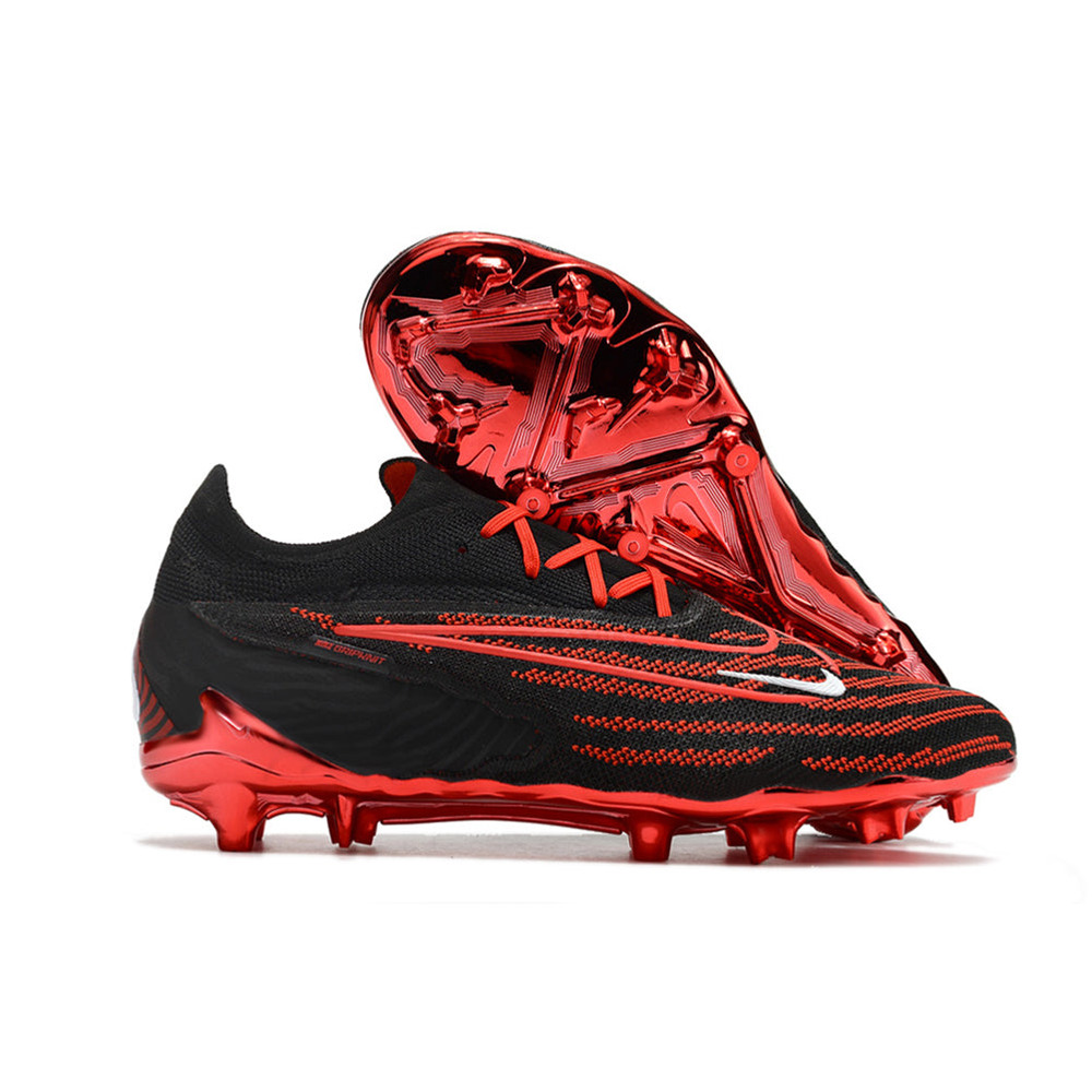 Chuteira Campo Nike Phantom GX Elite FG Preta e Vermelha