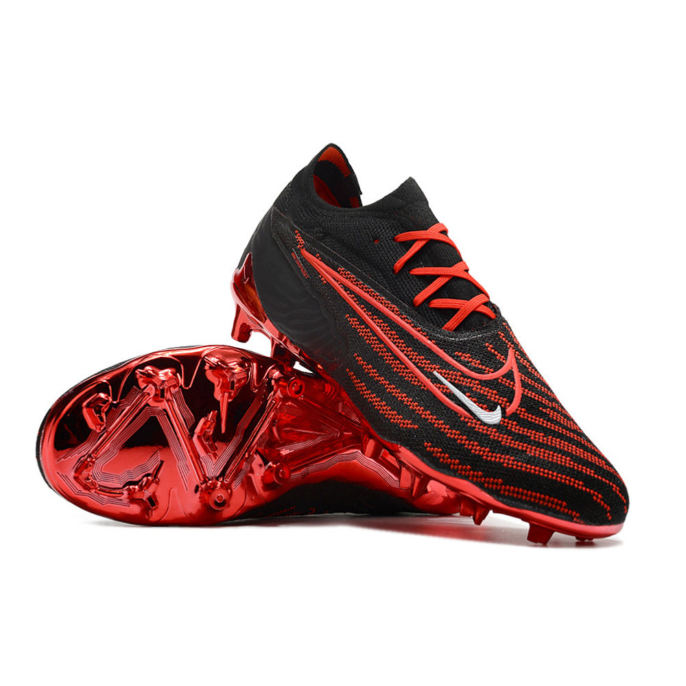 Chuteira Campo Nike Phantom GX Elite FG Preta e Vermelha
