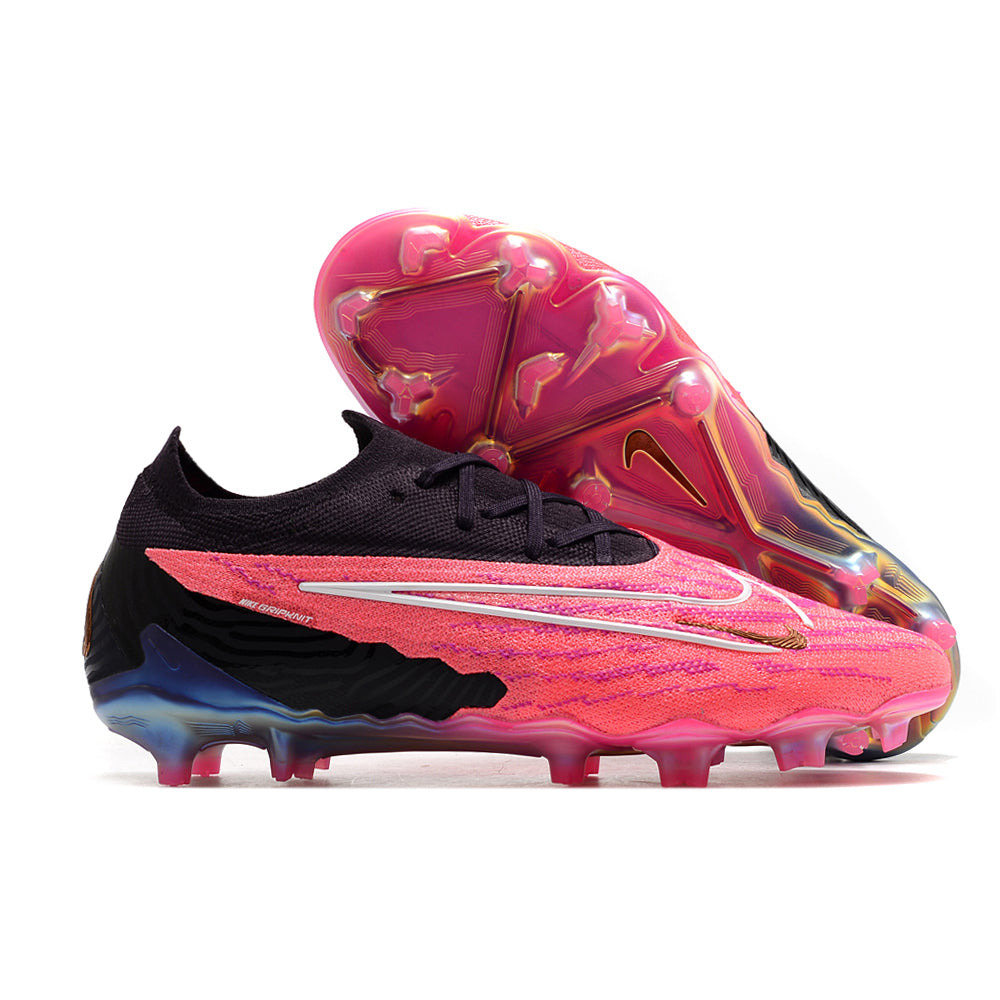 Chuteira Campo Nike Phantom GX Elite FG Rosa e Preto 