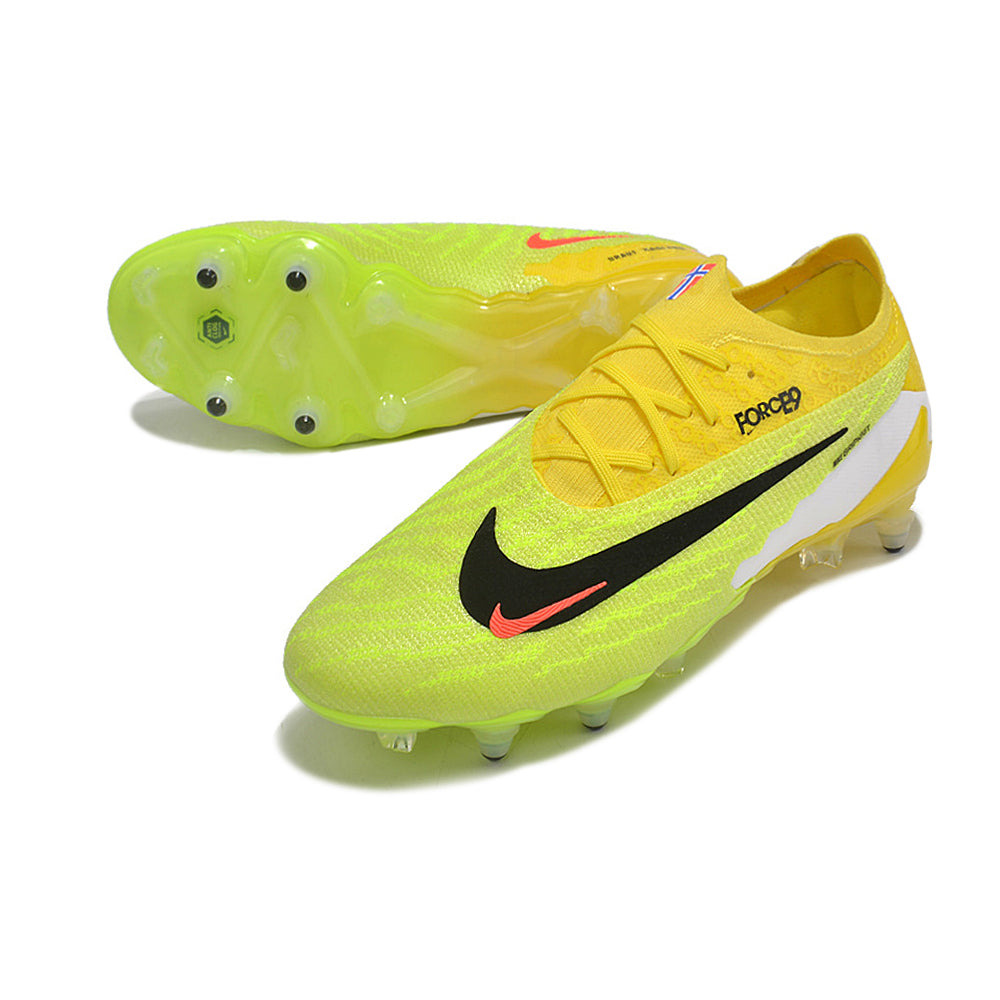 Chuteira Campo Nike Phantom GX Elite Ponta de Aluminio Amarela e Verde 