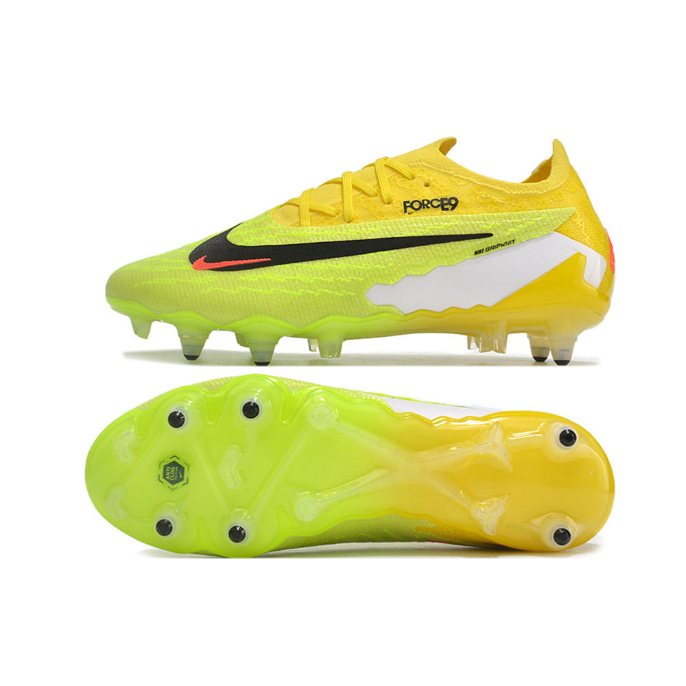 Chuteira Campo Nike Phantom GX Elite Ponta de Aluminio Amarela e Verde 