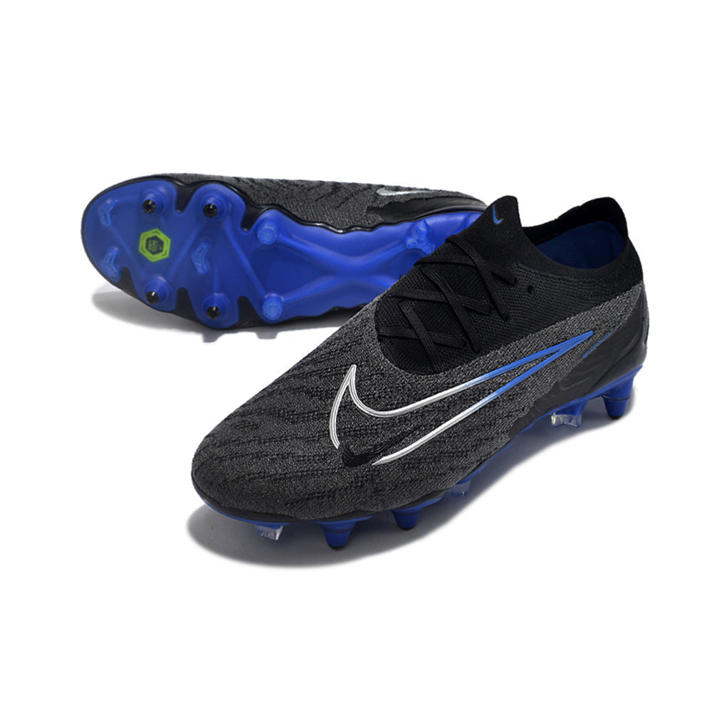 Chuteira Campo Nike Phantom GX Elite Ponta de Aluminio Preta e Azul 