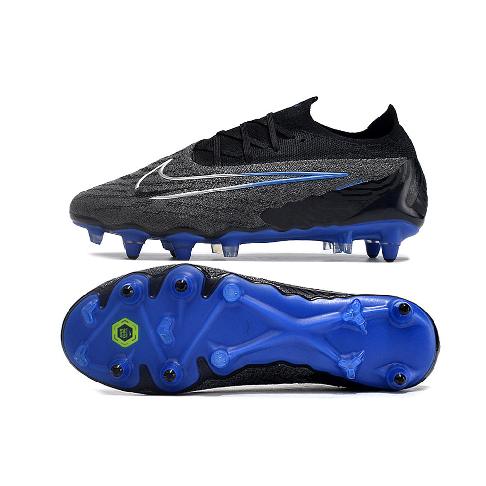 Chuteira Campo Nike Phantom GX Elite Ponta de Aluminio Preta e Azul 