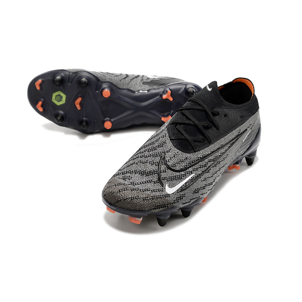 Chuteira Campo Nike Phantom GX Elite Ponta de Aluminio Preta e Laranja 