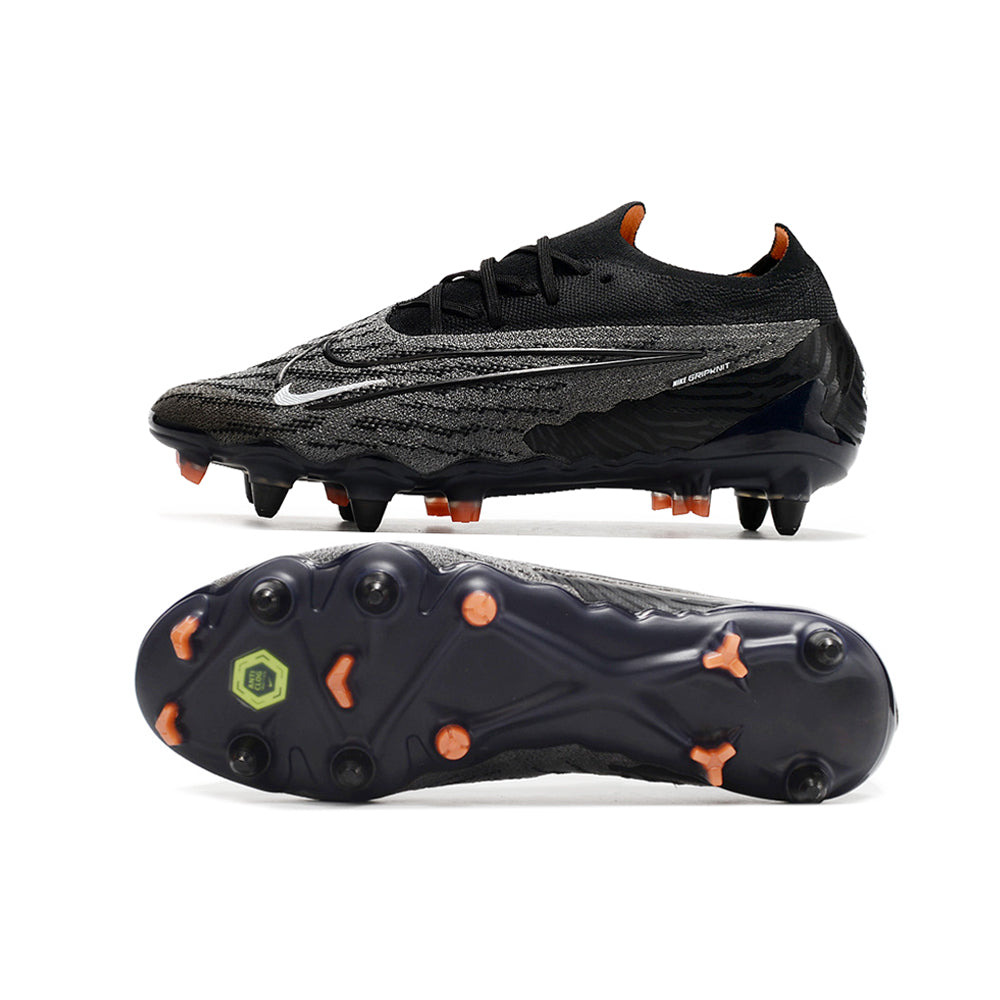 Chuteira Campo Nike Phantom GX Elite Ponta de Aluminio Preta e Laranja 