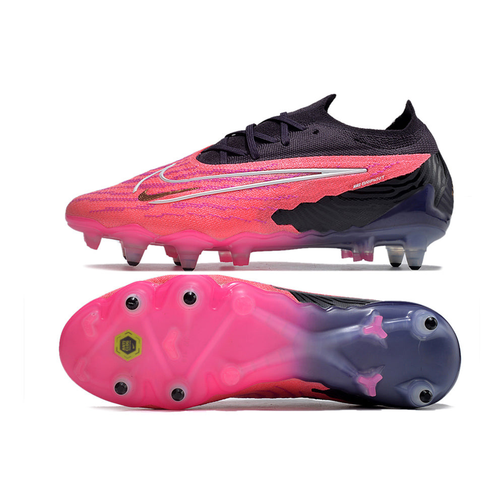 Chuteira Campo Nike Phantom GX Elite Ponta de Aluminio Preta e Rosa 